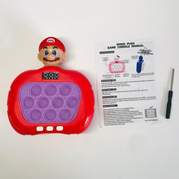 Quick Push Game Popping Fidget Kids Toys with LED Screen - Mario - Picture 5 of 6